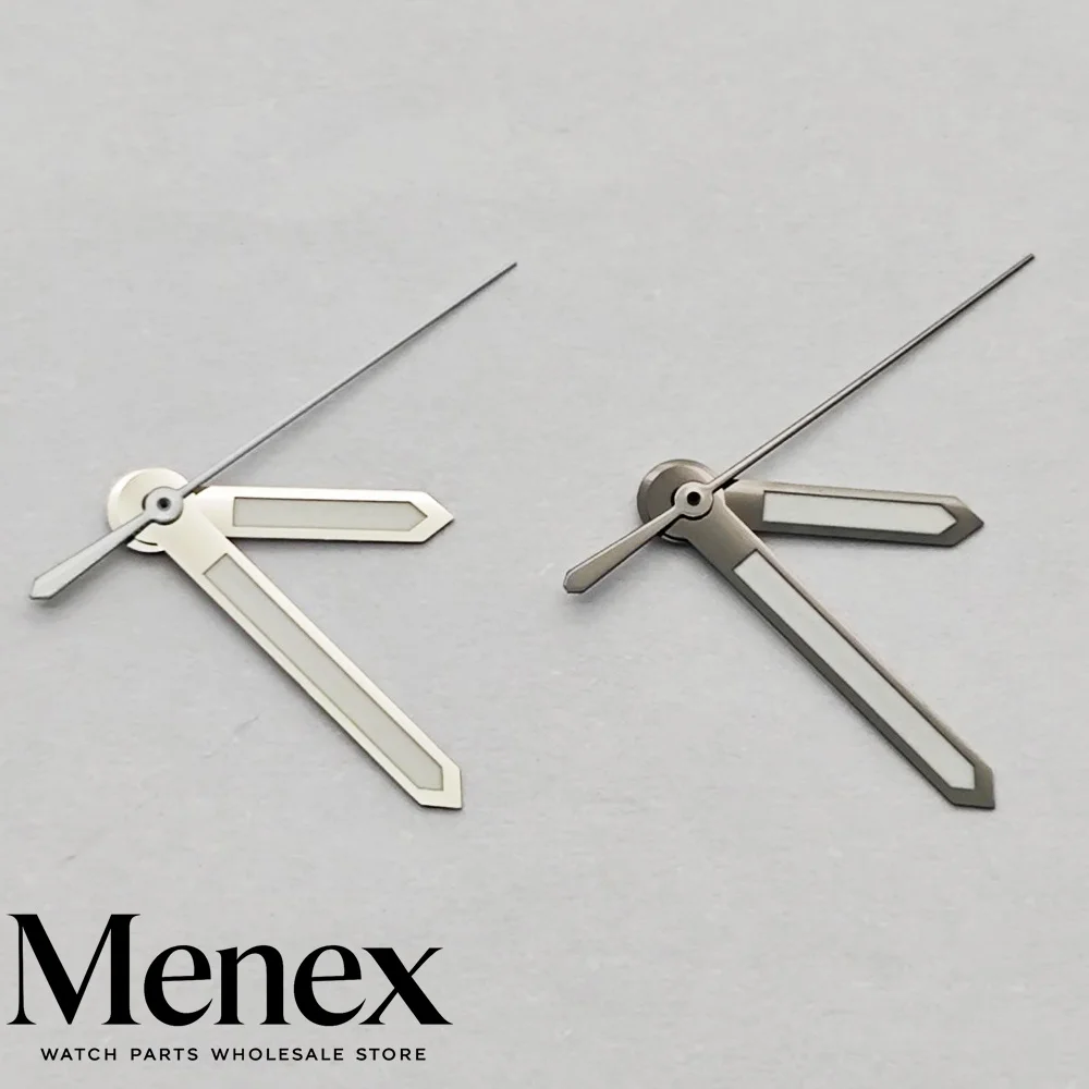Menex Gun/Silver Watch Hands Green Luminous Watch Hands Fit NH35 NH36 ETA2824 2836 Miyota82 DG Movement Watch Accessories Parts view 5