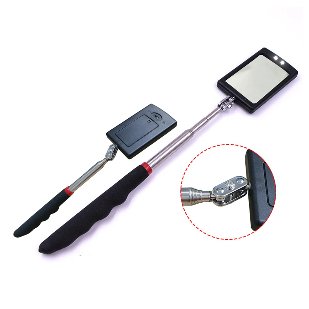 

Telescoping Flexible Head Inspection Mirror Car Bottom With Light Adjustable Detection Mirror Magnification Inspection Mirror