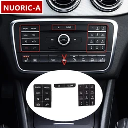 Center Console CD Multimedia Buttons Decal Decoration Cover Trim Car Styling For Mercedes Benz GLA X156 CLS Interior Accessories