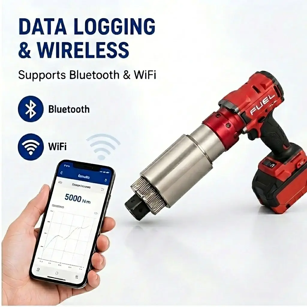 Lightweight Digital Square Drive 400Nm Rechargeable Industrial Bolting Equipment with Data Logging Power Wrench