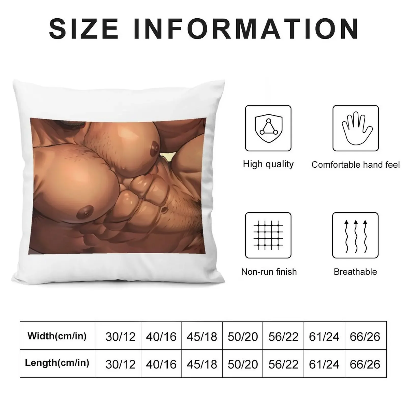 Muscle Bara Pecs Throw Pillow Christmas Covers Christmas Pillows Ornamental Pillow pillow