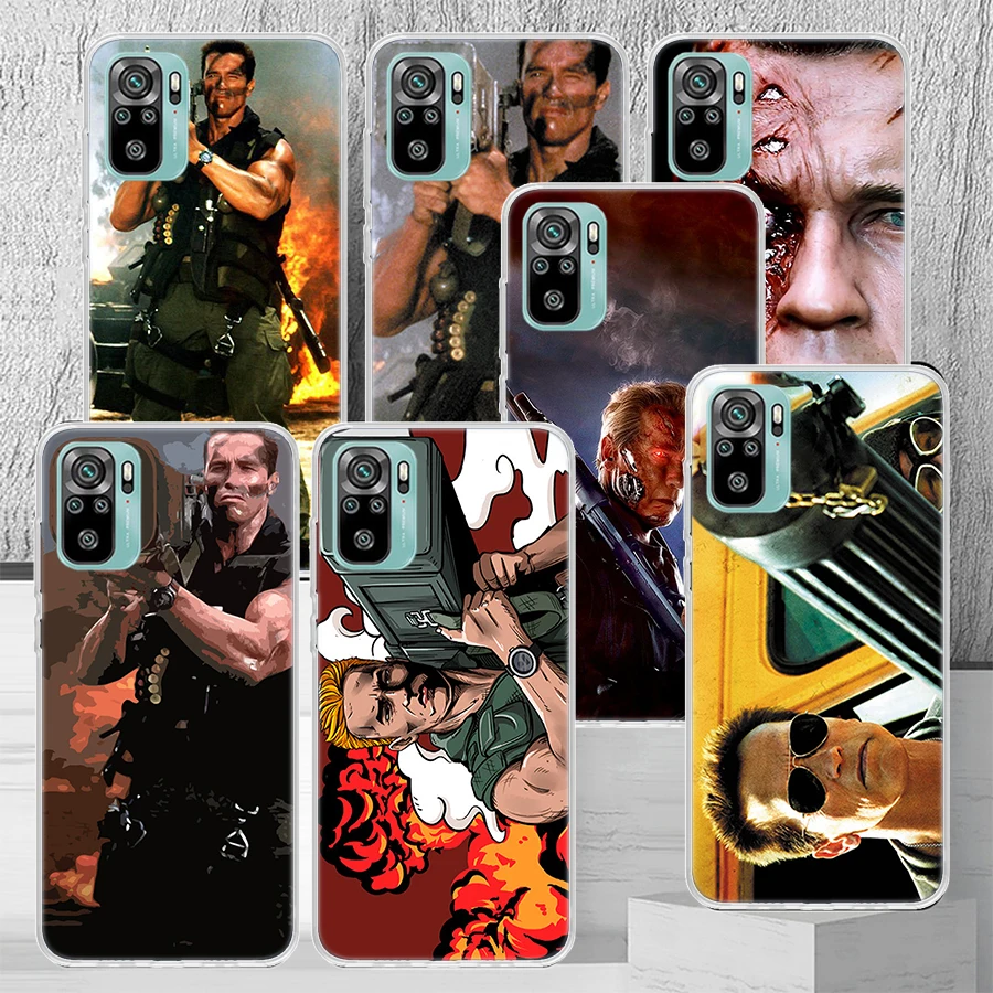 Custodia per telefono Terminator Schwarzenegger Coque per Xiaomi Redmi Note 12 11 11S 11T 11E 10 10S 9 9S 9T 8 8T 8 Pro Plus Global