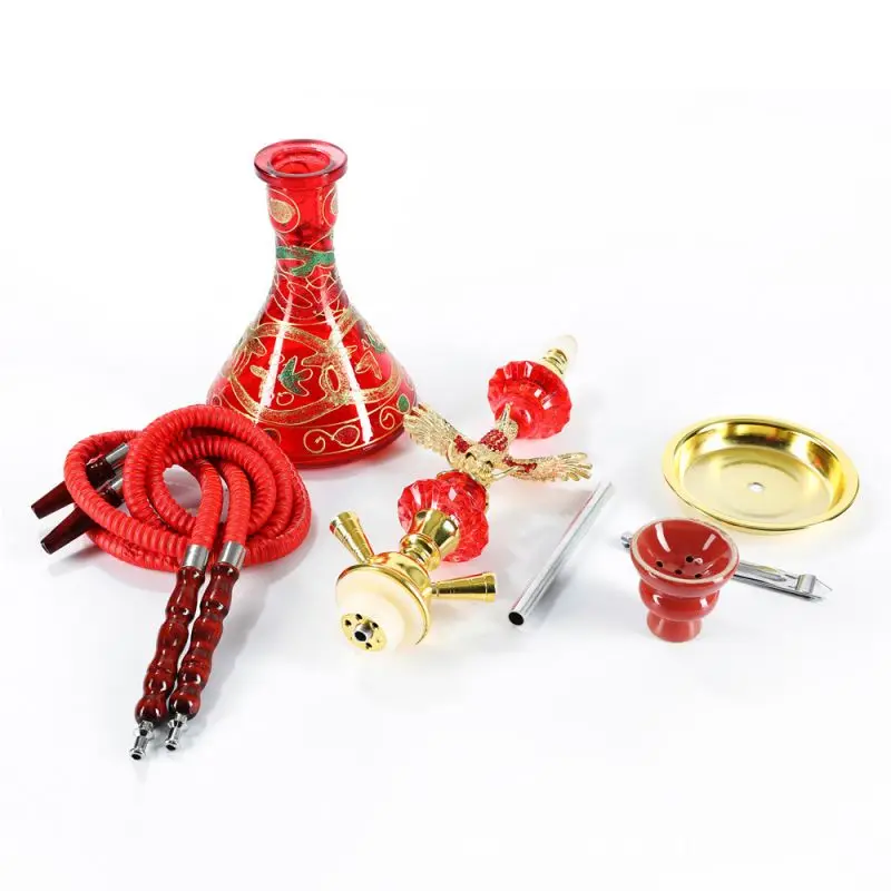 Arab Eagle Shape Shisha Set with Hose Chicha Bowl Base Narguile Complete Smoking Glass Water Pipe for Hookah Accessories