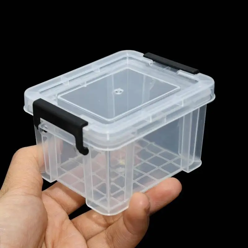3 Stück Kunststoff-Aufbewahrungsboxen mit Deckel, stapelbar, zur Aufbewahrung von Perlen, kleine, quadratische, handgefertigte Behälter, geeignet für Schmuck. – Detail 5