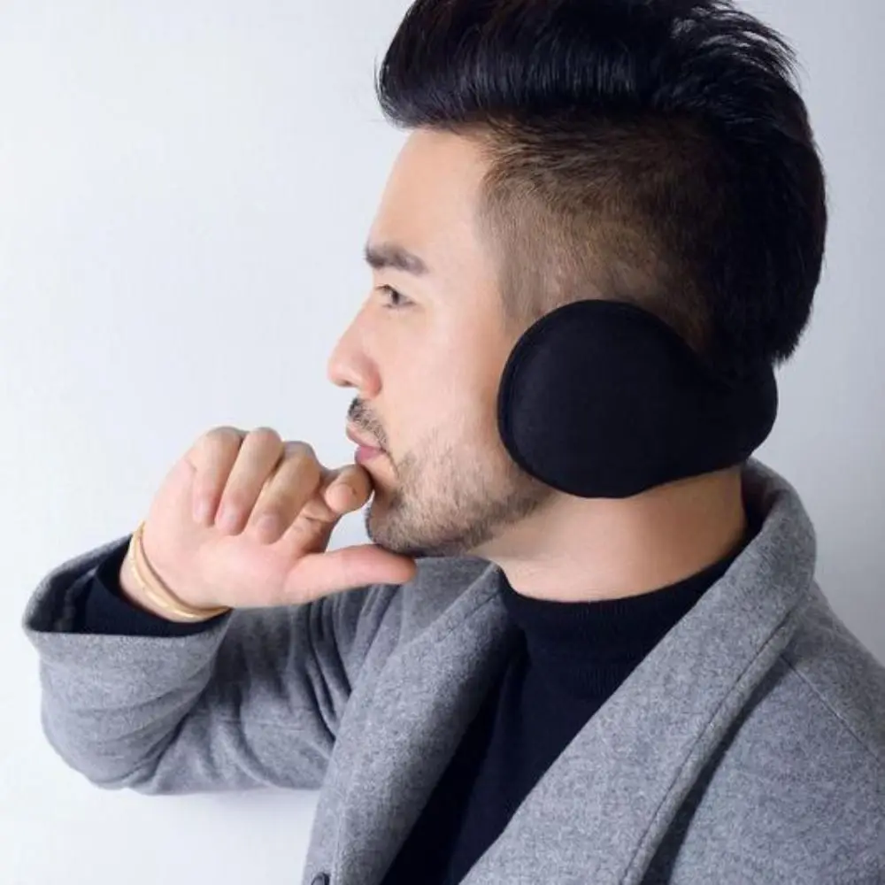 秋の防風フリースシンプルプロテクターヘッドバンドぬいぐるみ男性用イヤーマフ耳カバー厚いイヤーウォーマー女性用イヤーフラップ