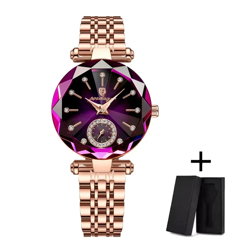 New 2024 Watch for Women Luxury Jewelry Design Rose Gold Steel Quartz Wristwatches Waterproof Fashion Swiss Brand Ladies Watches