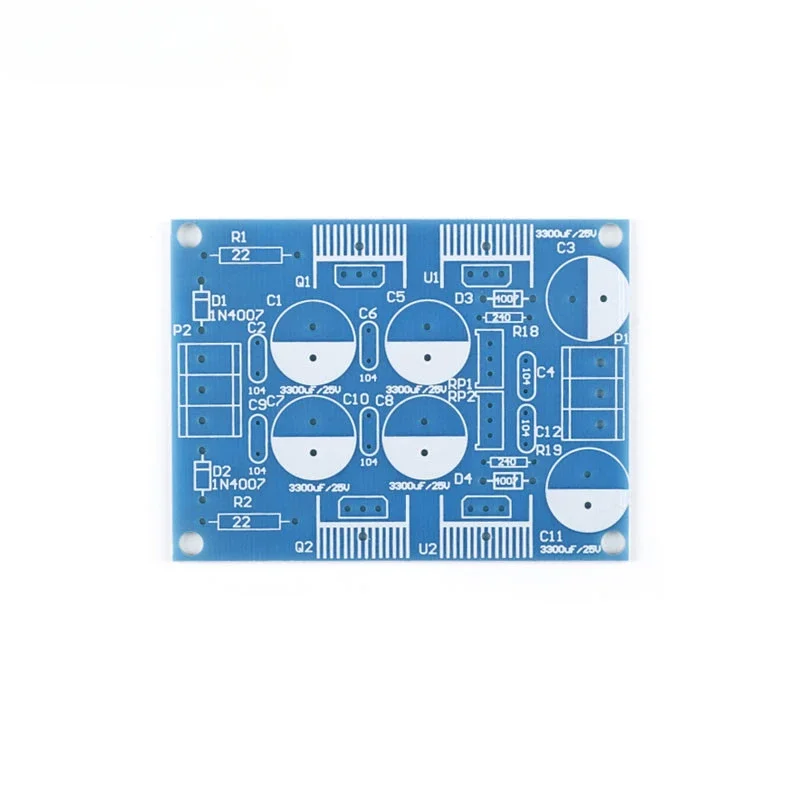 LM317/LM337 Kit Power Module Adjustable Voltage Regulator Switch Resettable Fuse Electrolytic Capacitor Board DC1.25-37V
