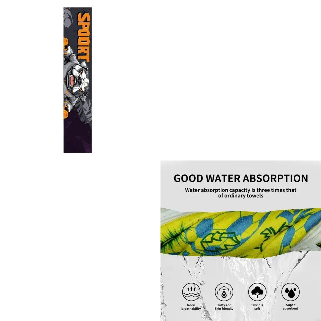 Travel Microfiber Sports Towel 3X Absorbency Quick Dry Feature Not Irritating