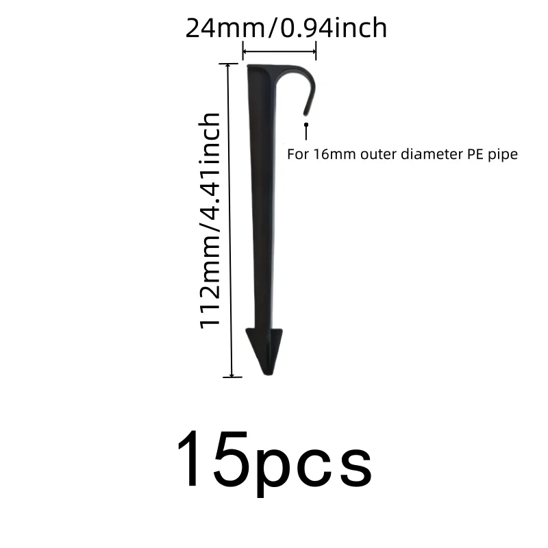 15pcs Water Pipe Fixing Stake Durable Sturdy Easy Install For Garden/Courtyard/Lawn Drip Irrigation Fix Drip Hose Practical