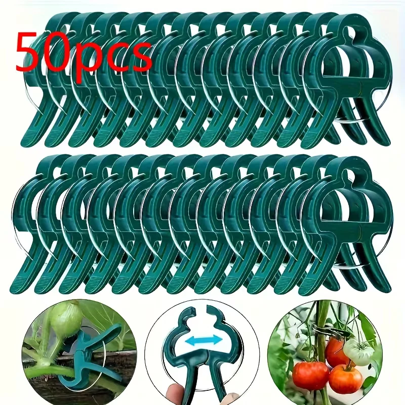 10/50pcs Horticultural Butterfly Orchid Garden Set Tomato Plant Clip Plastic Fixing Clip Horticultural Tool Clip