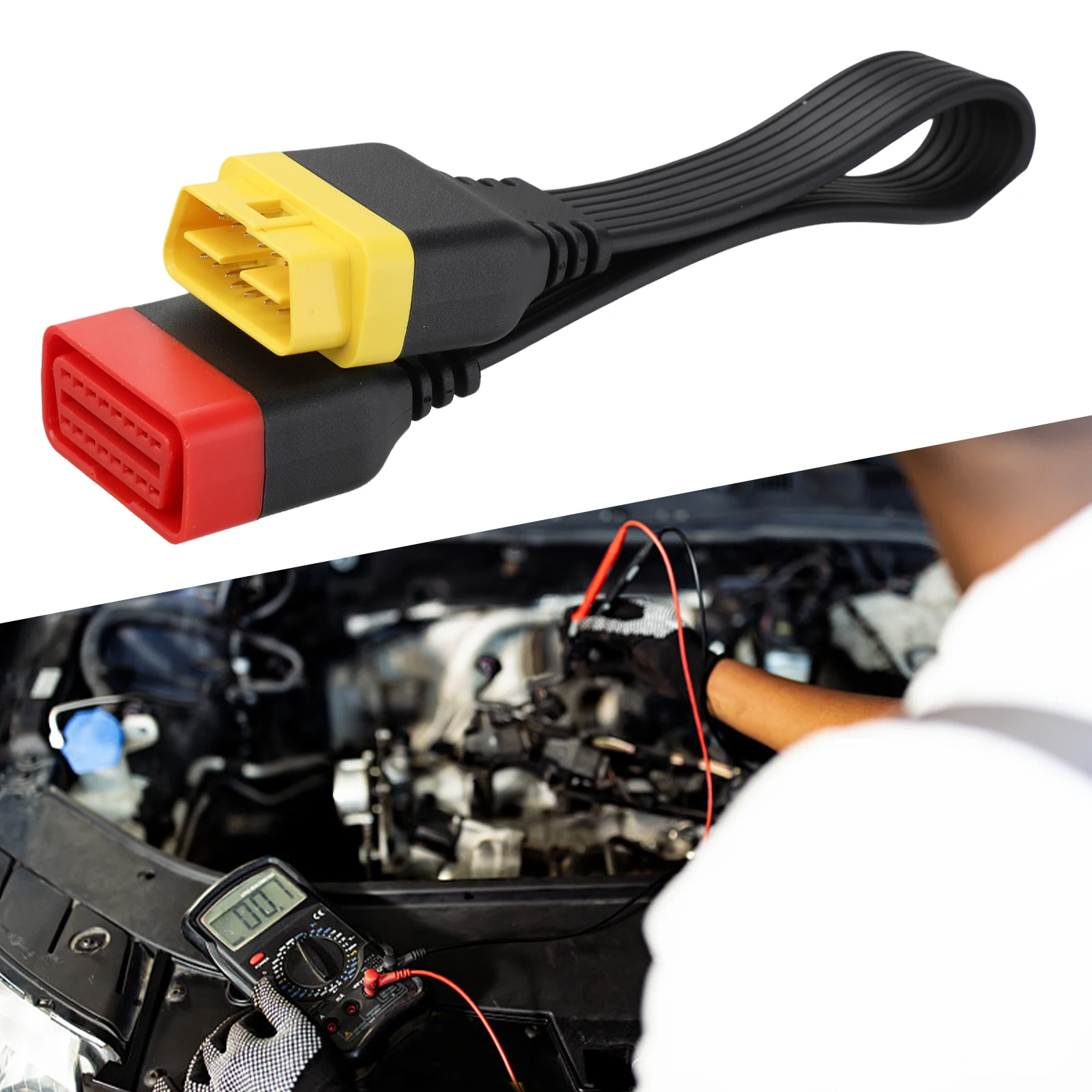 Vehicle Diagnostics OBDII Extension Cable OBD2 Connector Professional And Home Use Versatile Tool For Vehicles Extended Reach