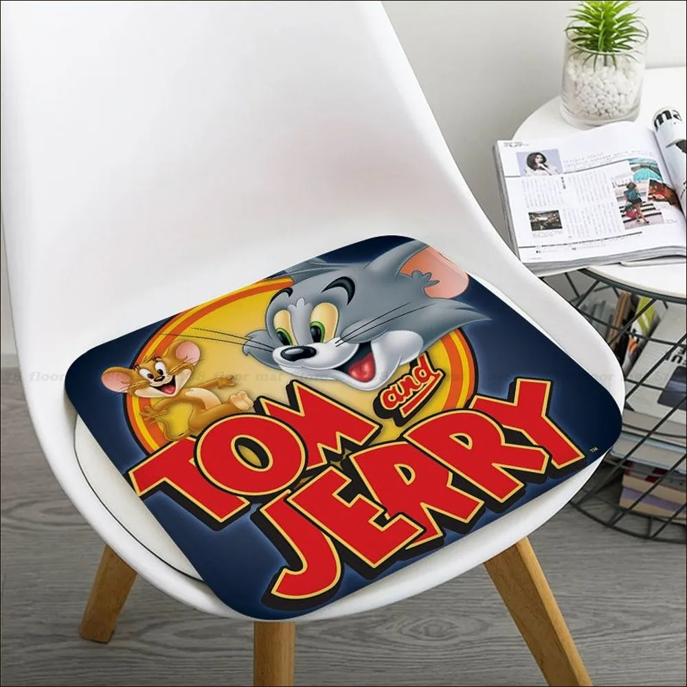 CUTE CARTOON CATS AND MOUSES Cushion Mat Tie Rope Dining Chair Cushion Circular Decoration Seat For Office Cushions Home Decor