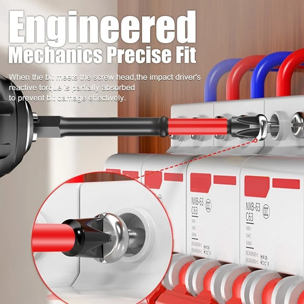 5/10Pcs 1/4 Inch Lmpact Screwdriver Bit Set Hex Shank Magnetic Cross Slot Screw Driver Bit 65/110mm Electric Screwdrivers
