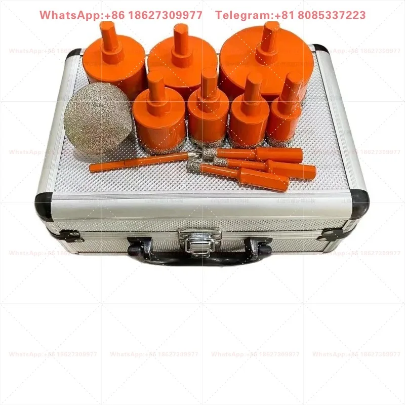 Brazing multi specification ceramic tiles, marble vitrified tiles, opening and expanding holes, 12pc aluminum box set