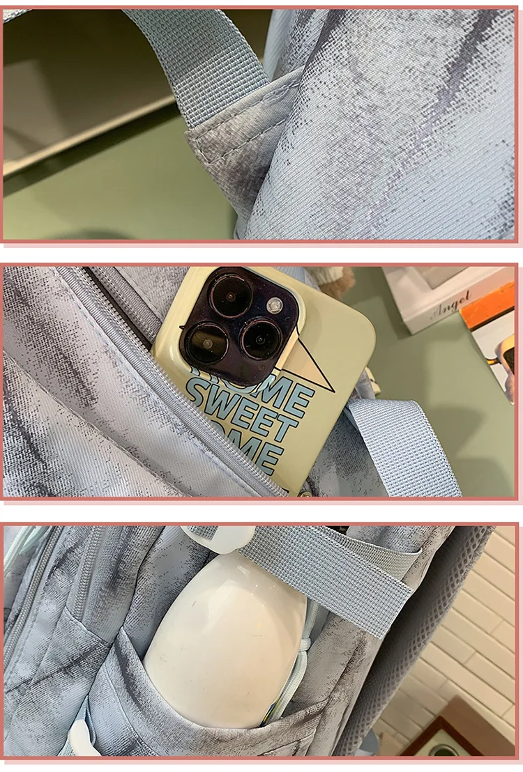 حقيبة مدرسية ذات سعة كبيرة على ظهره حقيبة مدرسية من النايلون حقائب سفر رياضية خارجية Unsiex حقيبة ظهر للأمتعة #5