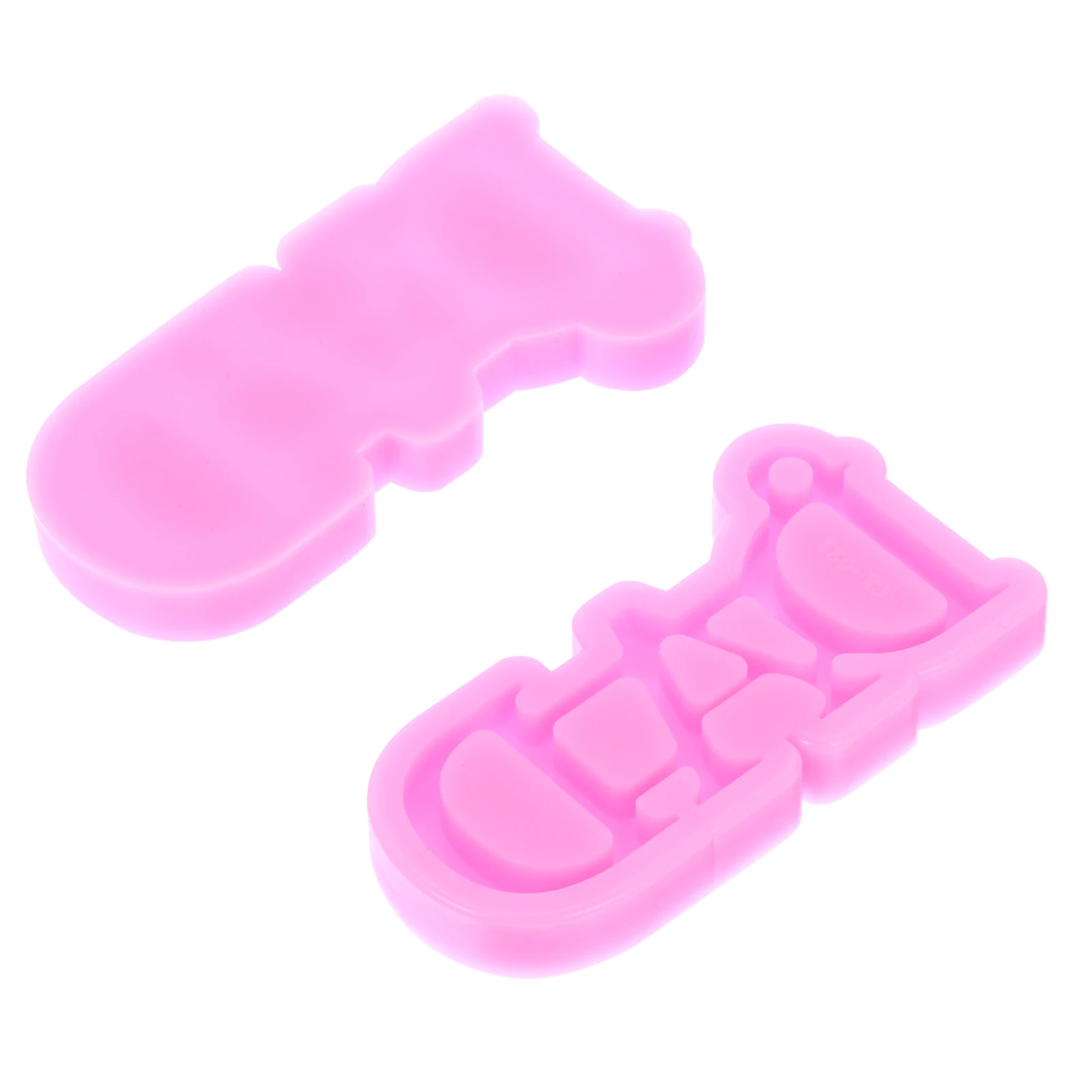 

2 Pcs Keychain Mold Father's Day Silicone DIY Epoxy Pendant Crafts Jewelry Making Supplies Reusable Dad Shape Ring Tools