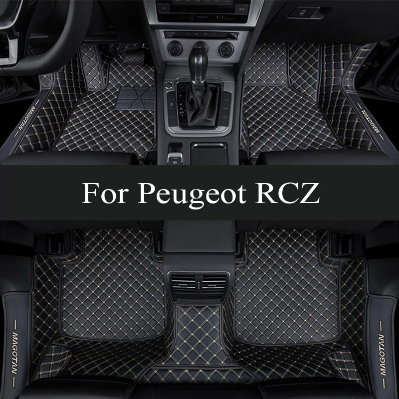 

Car Floor Mats For Peugeot RCZ T75 2009~2015 Luxury Leather Mat Rugs Carpets Durable Pad Set Car trunk mat Interior Parts 2010