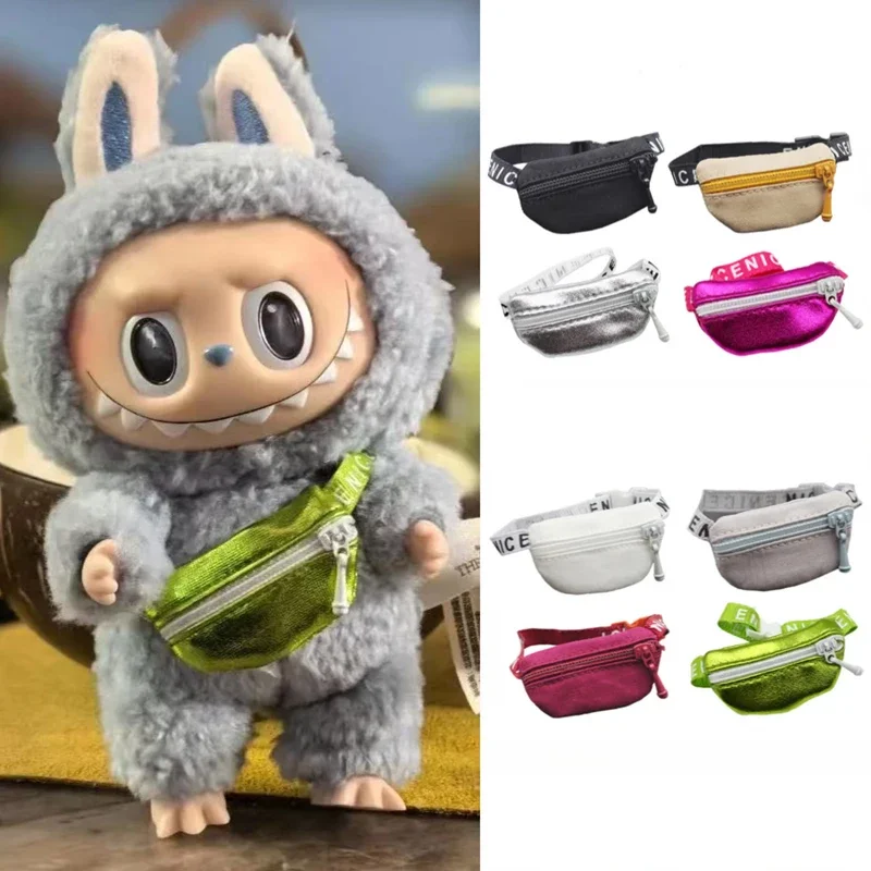 Sac à bandoulière de 17cm pour Labubu, mignon 1/6 1/8 1/12 poupées BJD, sacs de taille mignons de 15cm, accessoires de poupée en peluche idole, sac de ceinture cadeau