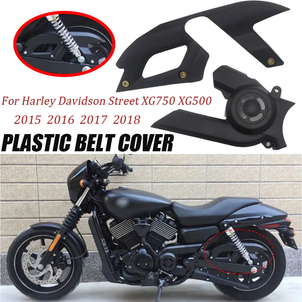 

NEW Motorcycle Accessories Plastic Belt Cover Guard Chain Guard Protector For Harley Davidson Street XG750 XG500 2015 2016 2017