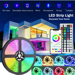 Светодиодная лента DuDu SMD5050, неоновые гибкие Led светильники для спальни, 100 футов, Usb, с музыкальной синхронизацией, Bluetooth, украшение комнаты