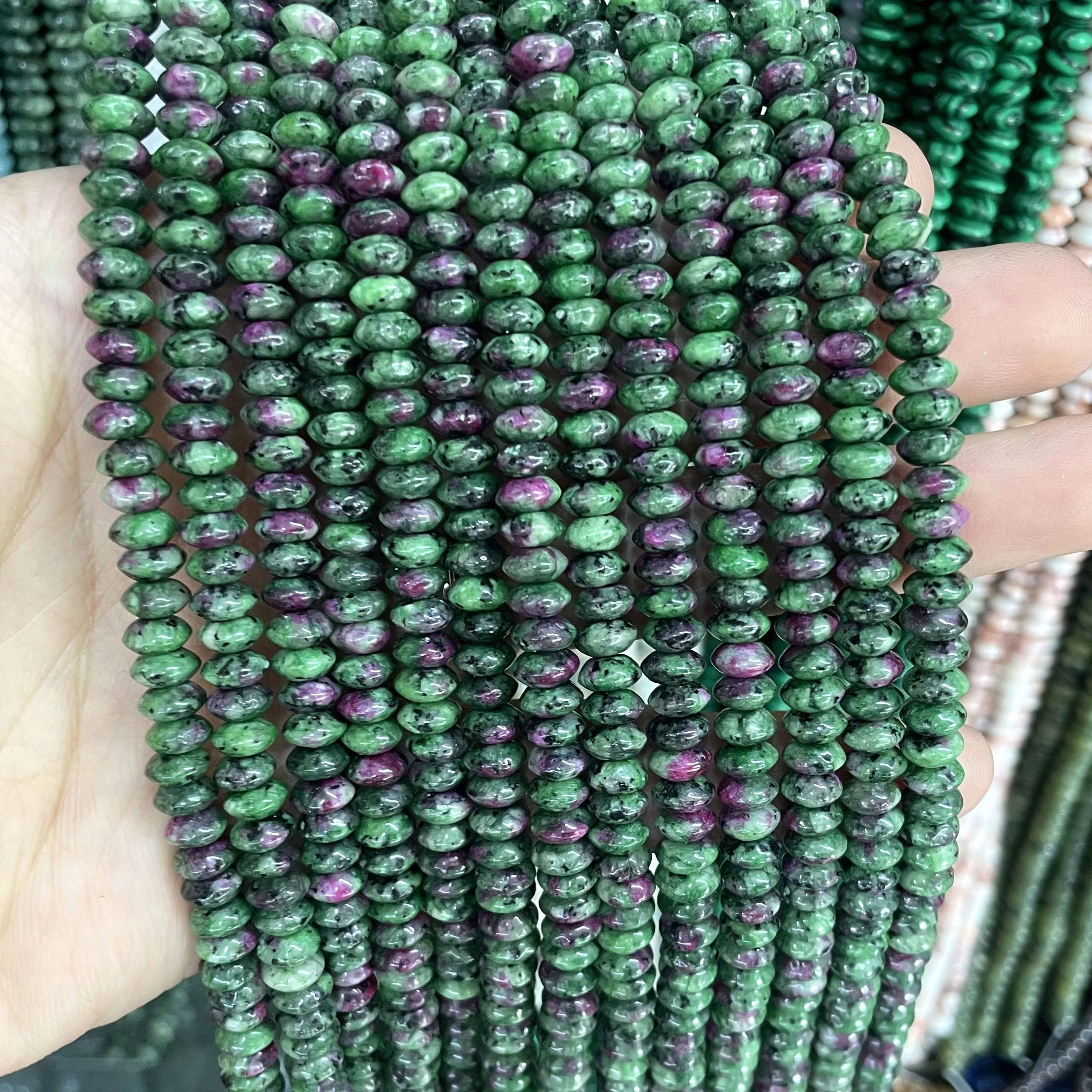 3X6MM Naturstein Rondelle Quarz Achat Türkis Runde Zwischenperlen für Schmuckherstellung DIY Armband Halskette Zubehör – Detail 13