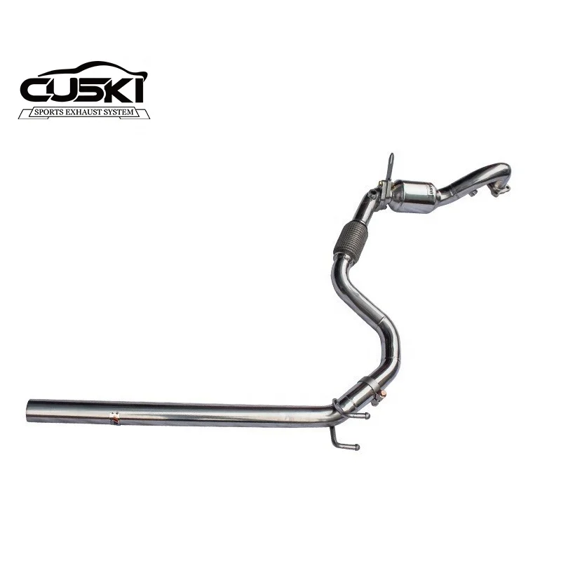 CUSKI High Performance For Volkswagen Golf 6 1.4T quality 304Stainless Steel Modified System car exhaust Automobile Accessories