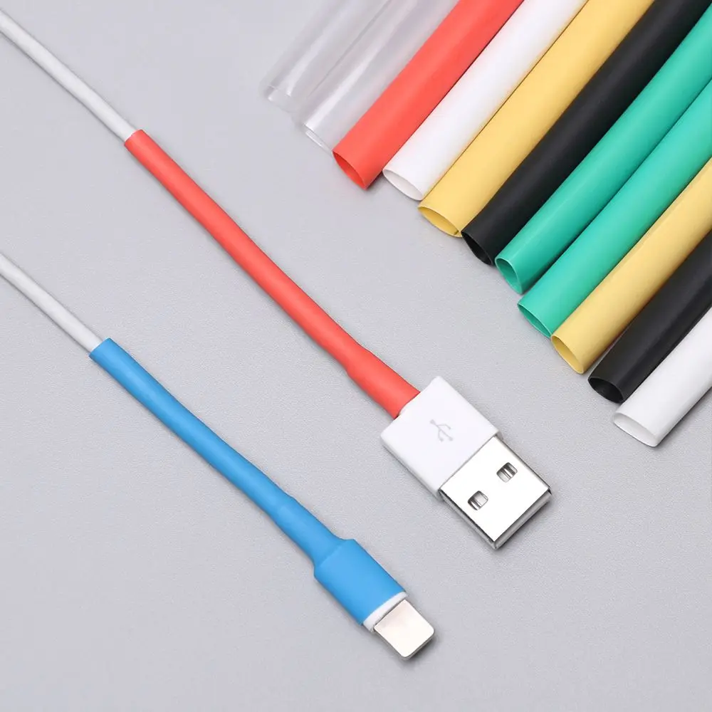 12Pcs/set Universal Cord Sleeve Winder Saver Cover Heat Shrink Tube USB Charging Cable Protector Repair Tool for IPad IPhone