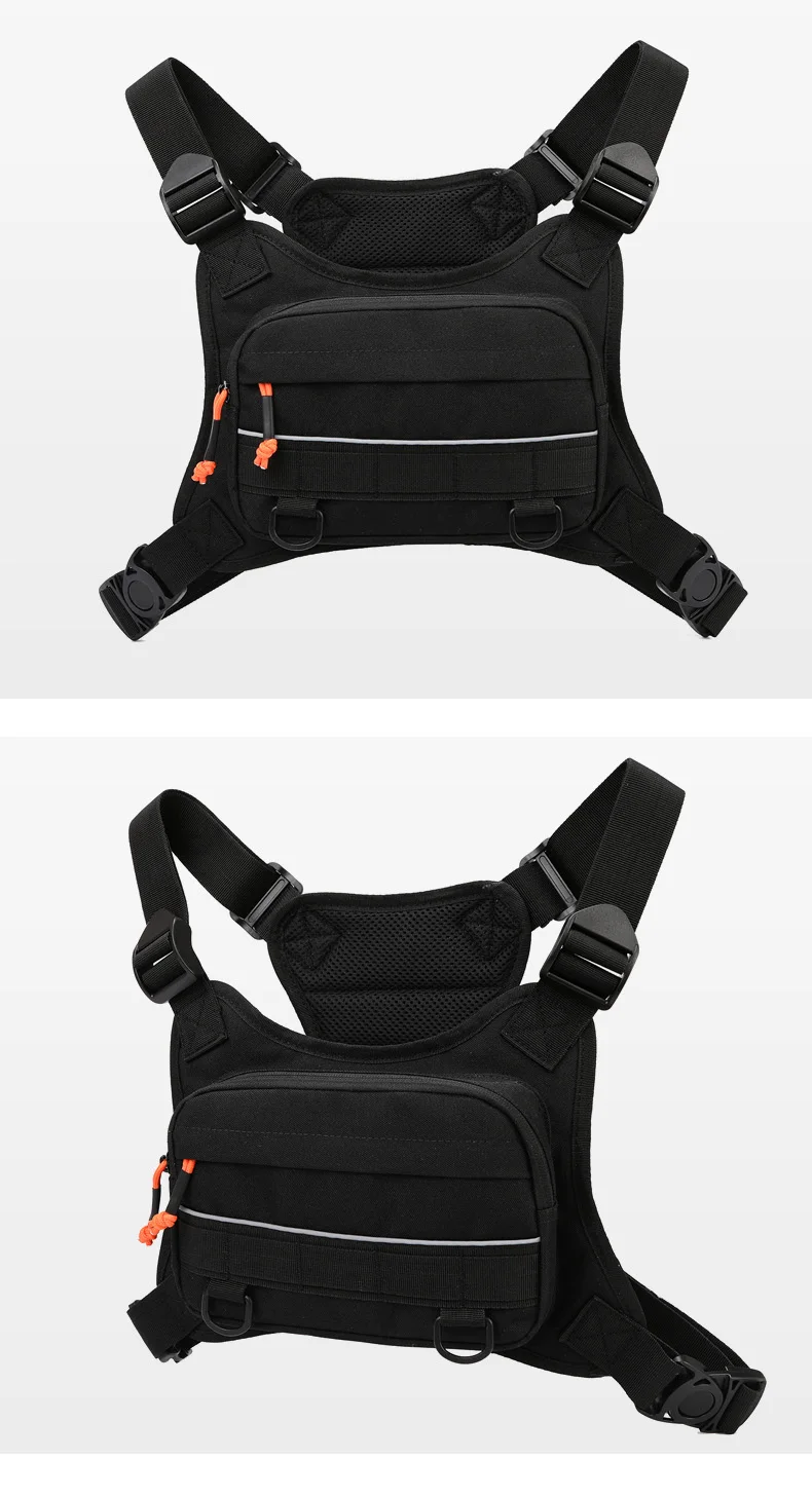 Taktische Brusttasche für Herren, Laufweste, Rucksack, Ausrüstungstasche, Wandern, Radfahren, Outdoor, Camping, Angeln, Jagd, Reisen, Molle-Tasche – Detail 10
