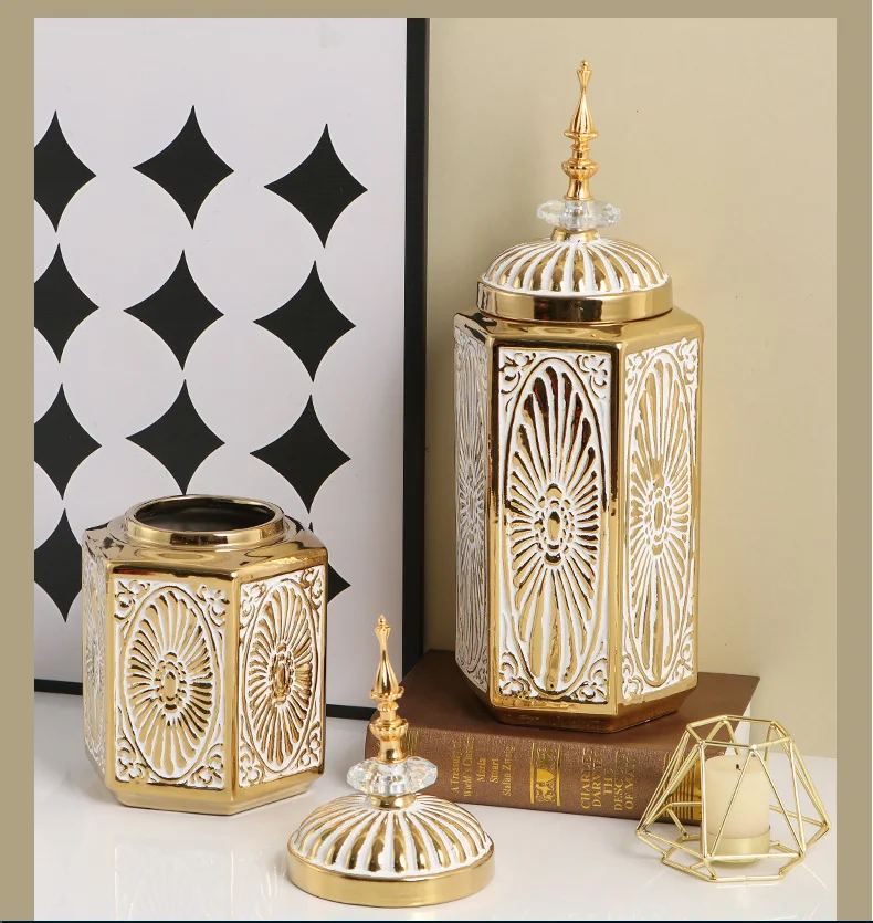 

American Ceramic General's Altar, Storage Jars, Decorative Crafts, Light Luxury Middle East Retro foyer, Home, Living Room Decor