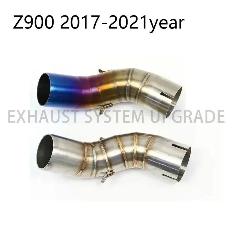 Motorcycle Exhuast System 51mm Exhuast Pipe Z900 Exhaust Middle Link Pipe for Kawasaki Z900 2017 2018 2019 2020 2021 Years