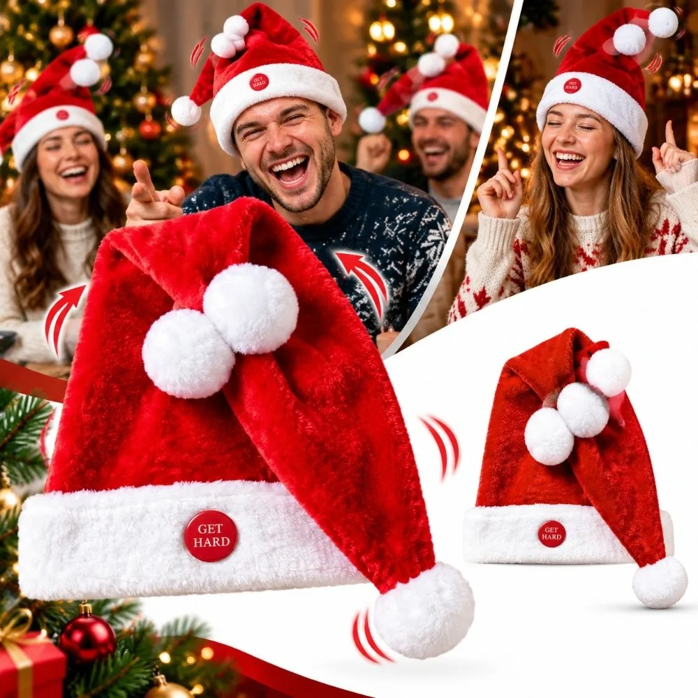 Motorized Motion Electric Christmas Hat Adjustable Fit Cute Singing Dancing Christmas Hat Bobbing Motion Creative