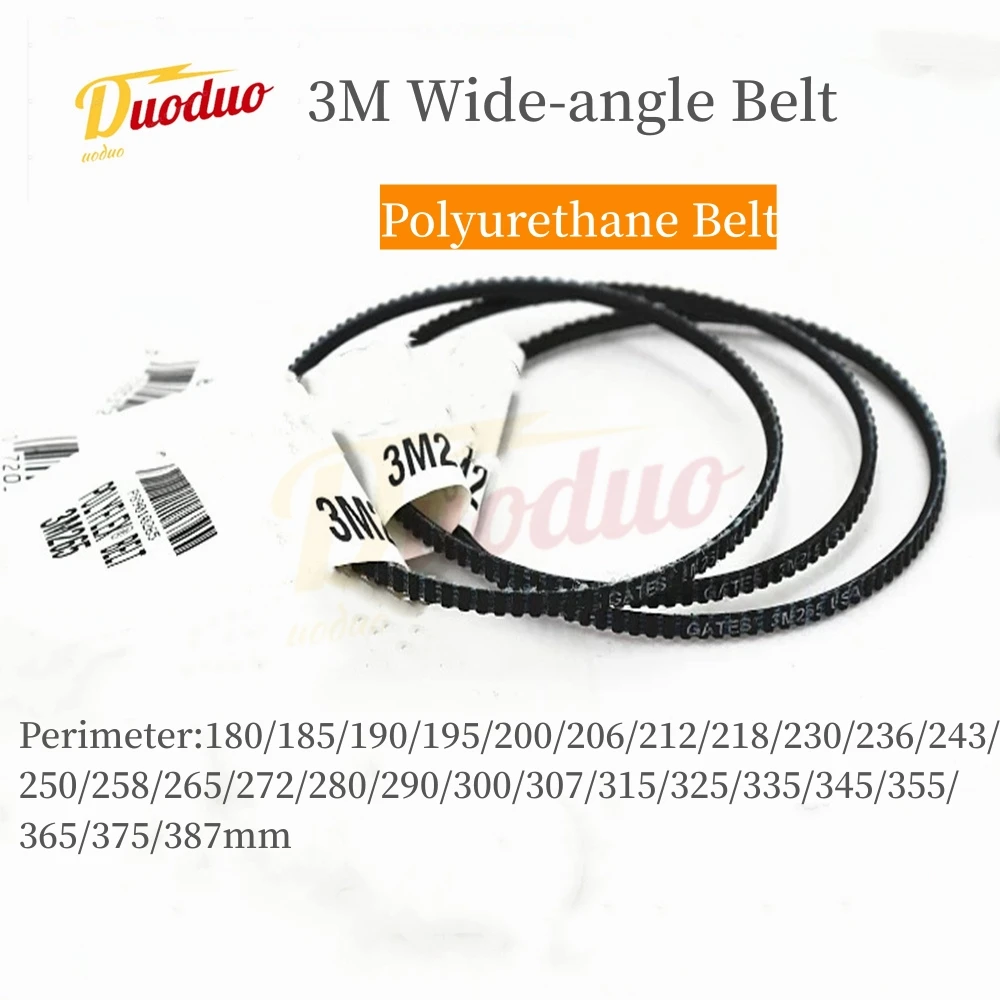 

3M 180/185/190/195/200/206/212-387mm wide-angle belt lathe V-belt drive belt model lathe motor belt wide-angle polyurethane belt