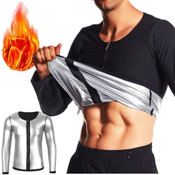 Men's Sauna Suit Shirt - Heat Trapping Sweat Compression Shirt, Shapewear Top, Gym Exercise Versatile Shaper Waist Trainer