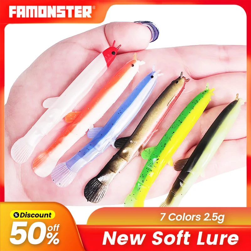 

FAMONSTER Soft Baits Fishing Lure Silicone Easy Shiner Simulated Loach Shad Swimbait Pesca Jigging Wobbler Bass Pike Winter