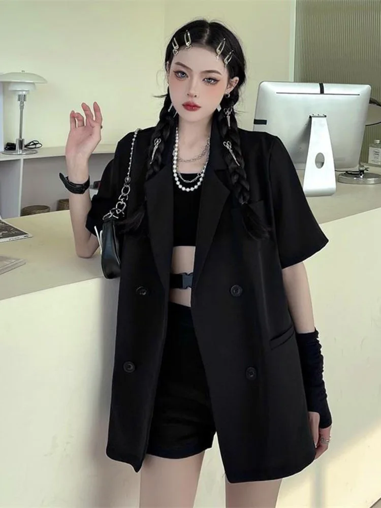 حجم كبير 300 Pou ort Sve بدلة Jaet المرأة الصيف تصميم فضفاض بلا دعوى ملابس خارجية للنساء حجم كبير مريح صالح