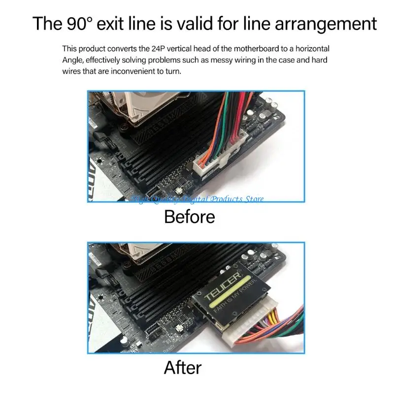 

U2JE Motherboards 24pin Horizontal Converter 18 Color Effect and Easy Installation