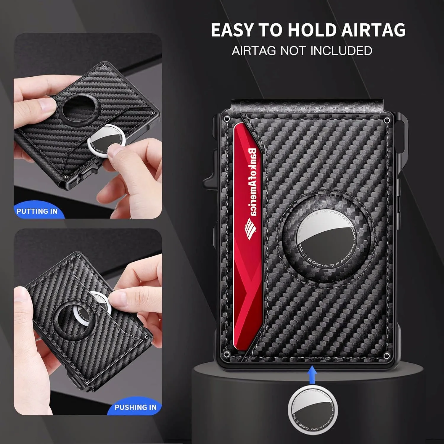 Męski, smukły portfel skórzany RFID z wysuwanym aluminiowym klipsem na pieniądze i przegródkami na karty - minimalistyczny, stylowy, bezpieczny.