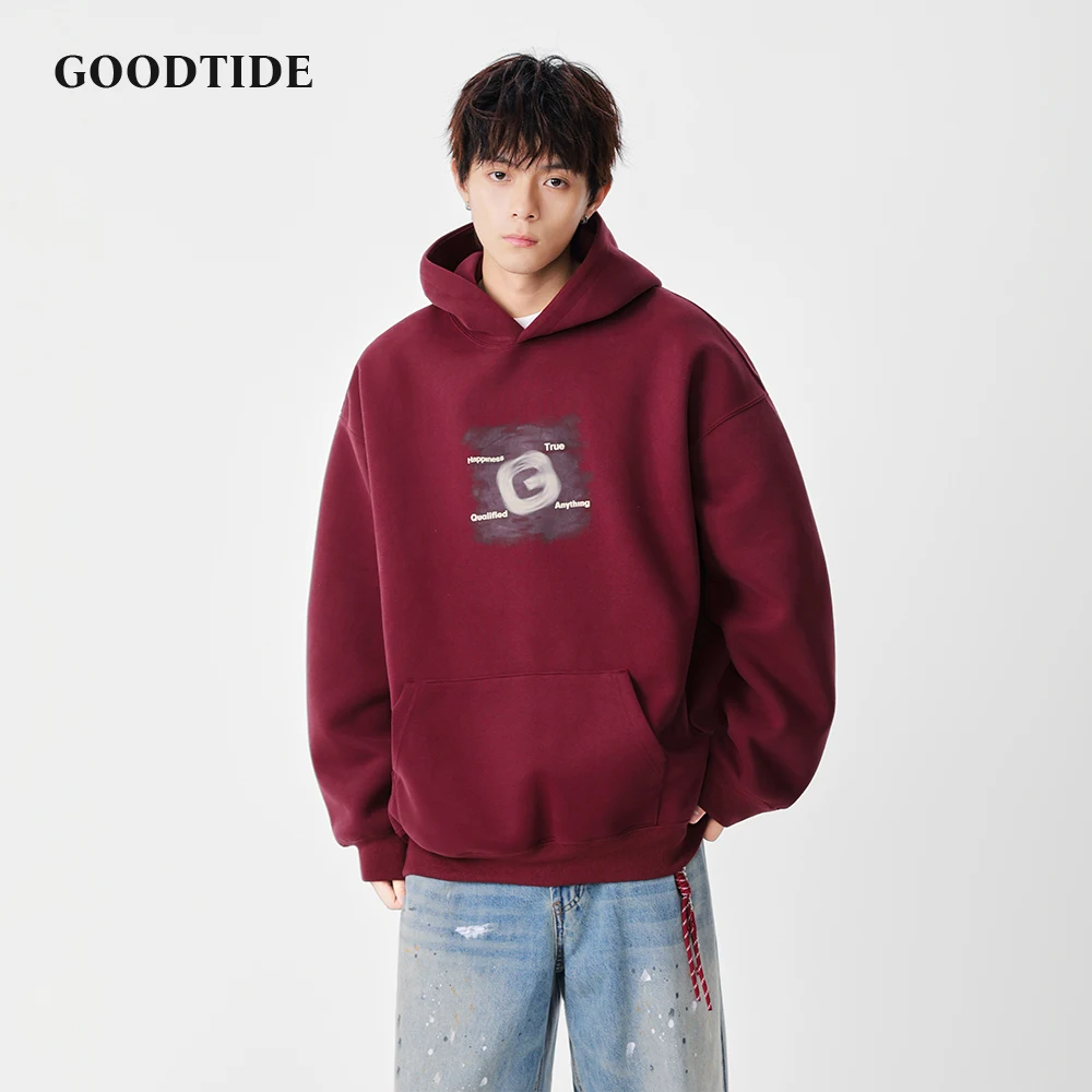 

Fashion Men's Casual Hoodie 2025 Winter New Graphic Art Print and Front Pocket Loose Fit Men Pullover Top