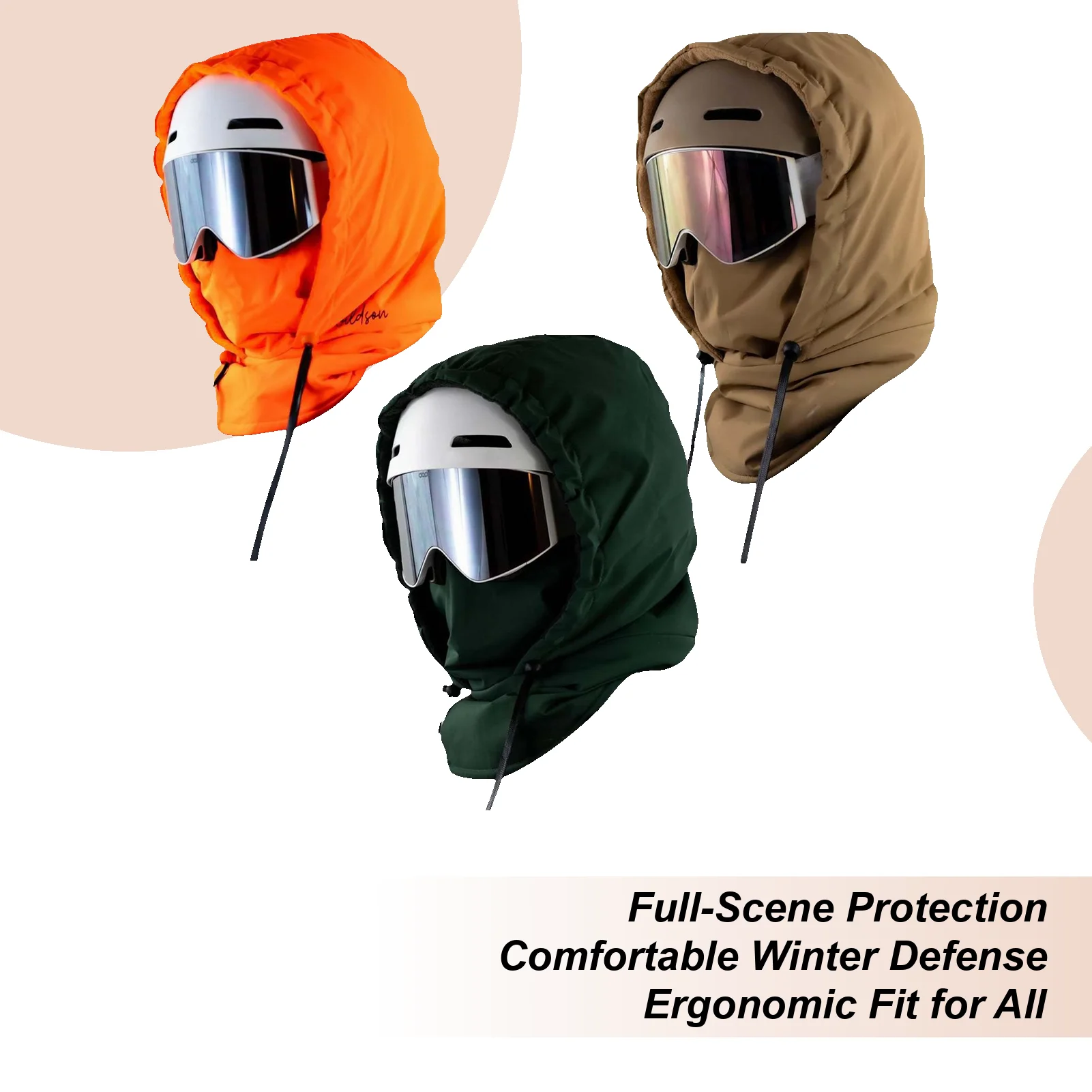 

Cold Weather Face Cover Plush Thick Protective Windproof Thermal Headwear Hat Motorcycle Warm Head Cover For Riding Cycling