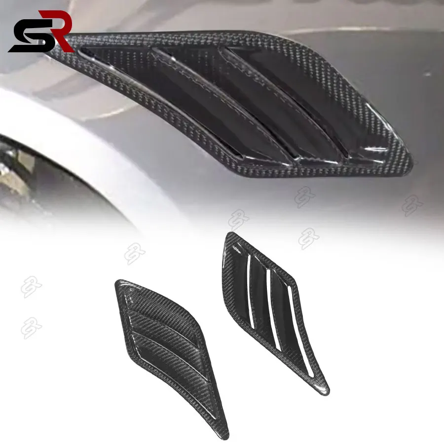 For Audi A5 B8 2005-2009 Carbon Fiber Side Fender Vent Decorative Cover Car Styling Auto Accessories