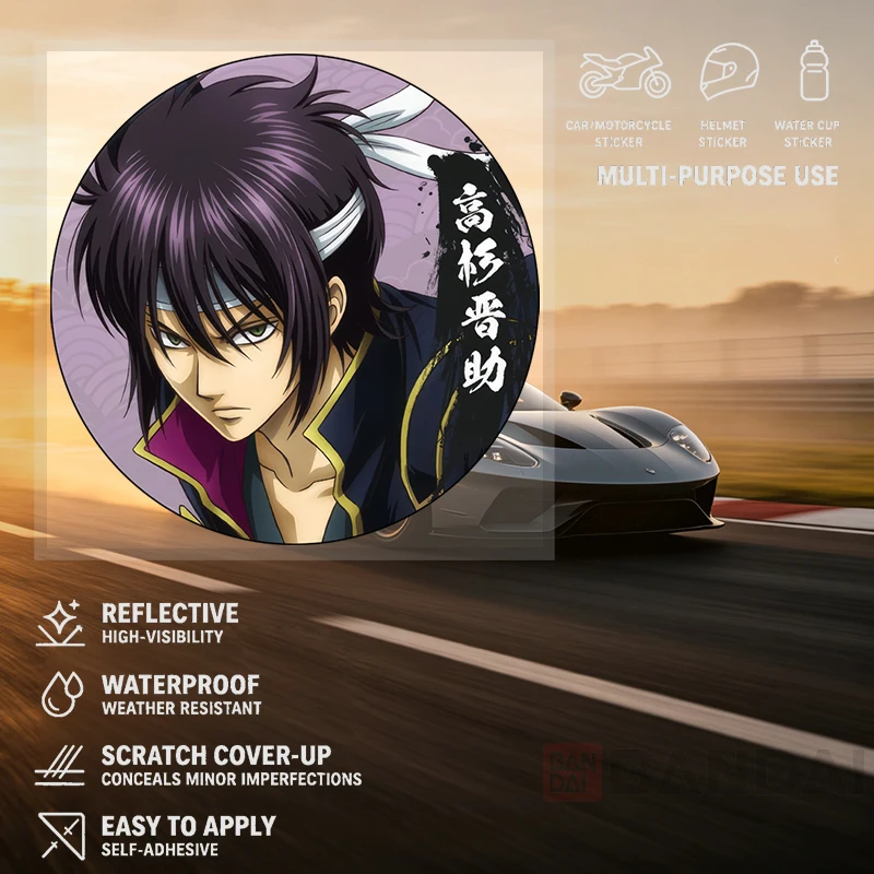 Car Stickers Anime Round Vinyl Decal Waterproof Die Cut Scratch Resistant for Fuel Tank Gas Cap Bumper Auto Decor