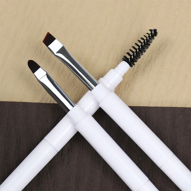 Double ended Portable Makeup brushes Travel size Make up brushes Eyeshadow Eye Brow Crease essential cosmetic tools with lid