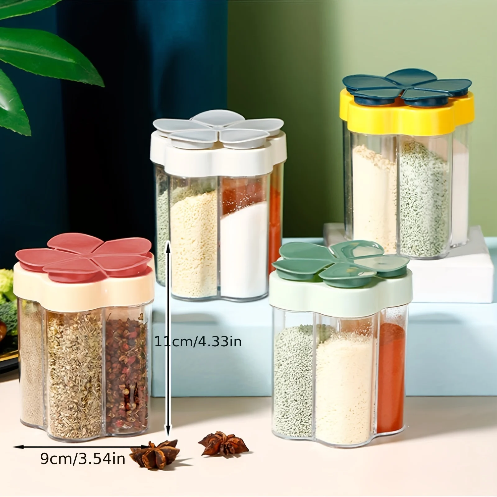 

5-in-1 Kitchen Seasoning Shaker - Portable and Creative Seasoning Bottle with Lid