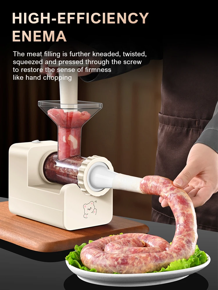 Kitchen Electric Sausage Filling Machine Meat Grinder Household Meat Sausage Maker Automatic Sausage Stuffer