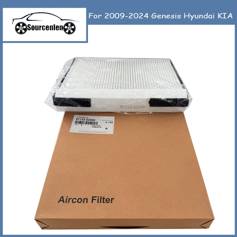 

Совершенно новый оригинальный воздушный фильтр салона для Genesis Hyundai KIA 97133D2000 97133-D2000 2009-2024 гг.
