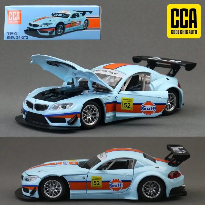 

CCA Diecast 1:24 BMW M4 GT3 GULF Alloy Car Model with Display Box Children Boy Toy Vehicle Gift Sound Light Miniature Voiture