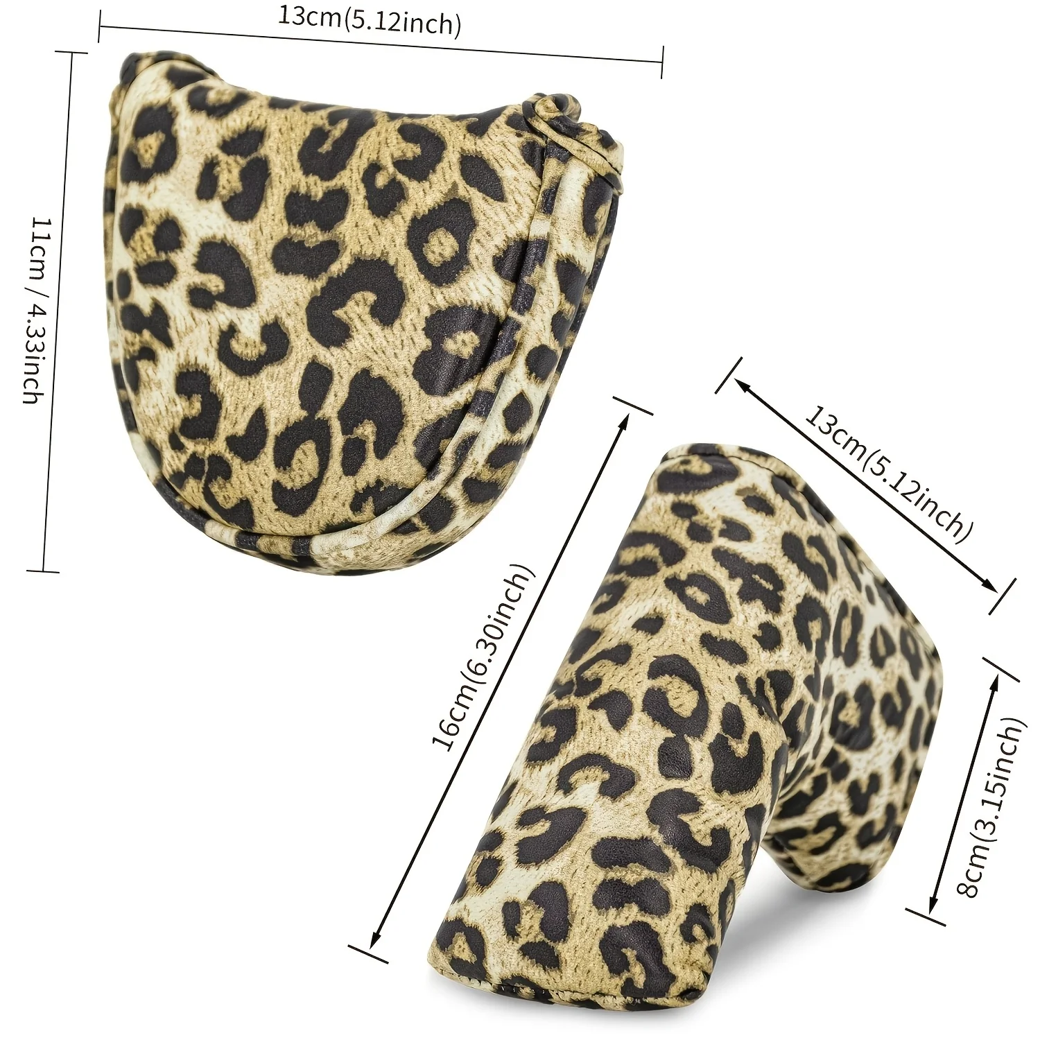 1pc Leopard Print Golf Putter Head Cover, Trendy Wild Style Protective Sleeves Available for Blade And Mallet Putters view 6