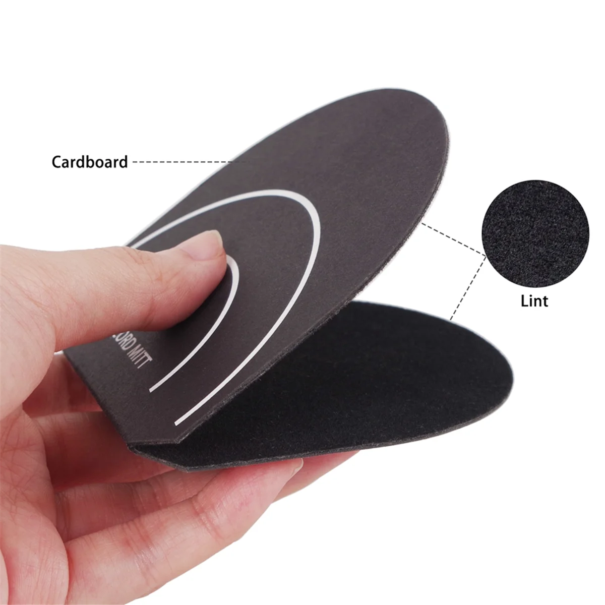 ABNP Record Cleaner Handler Mitt บันทึกไวนิลคลิปแผ่นป้องกันการทําความสะอาดแผ่นดิสก์ไม่มีลายนิ้วมือสําหรับบันทึกไวนิล LP