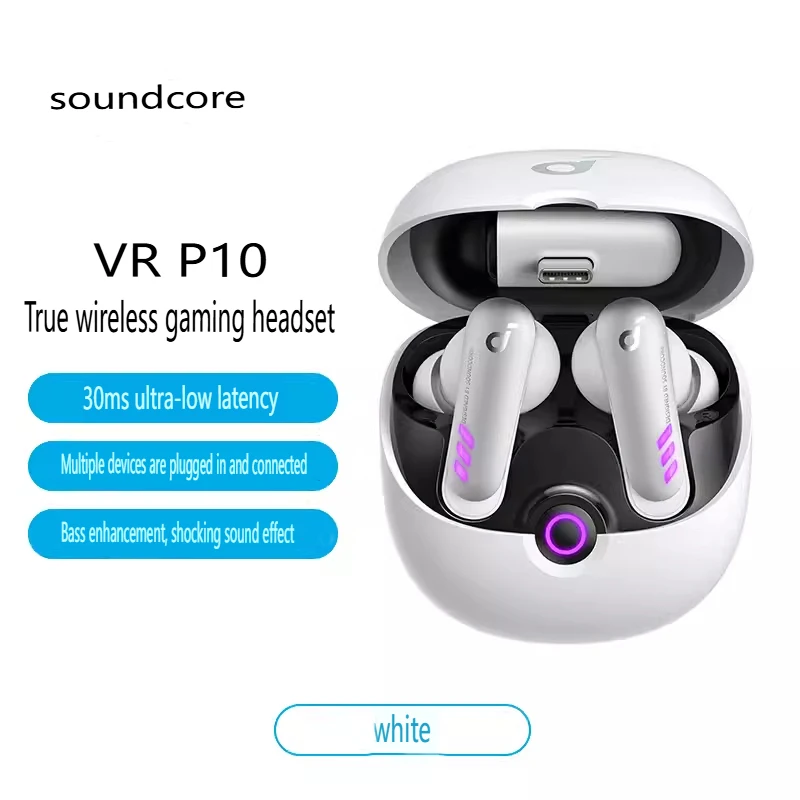 

Soundcore VR P10 Gaming Earbuds-Low Latency, Meta Officially Co-branded, Dual Connection, 2.4GHz Wireless, USB-C Dongle Included