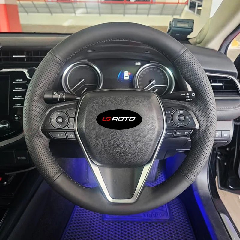 Microfiber Leather Hand Stitched Steering Wheel Cover for Toyota Corolla RAV4 Camry Avalon Genuine Car Accessories